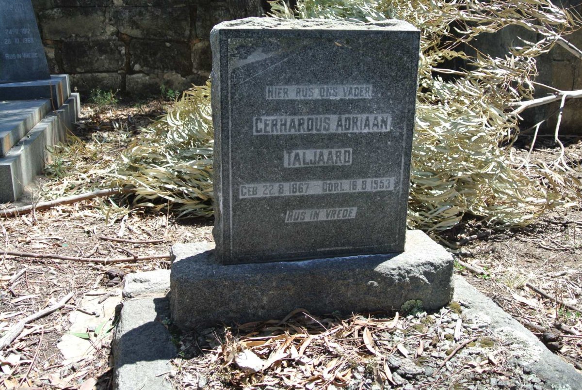 TALJAARD Gerhardus Adriaan 1867-1953