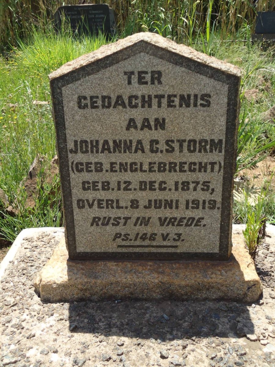 STORM Johanna C. nee ENGELBRECHT 1875-1919