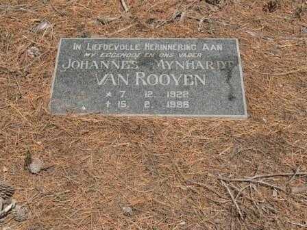ROOYEN Johannes Mynhardt, van 1922-1986