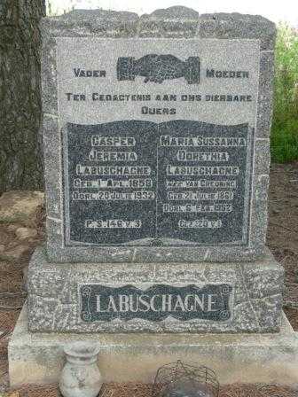 LABUSCHAGNE Casper Jeremia 1858-1932 &amp; Maria Susanna Dorothea VAN GREUNING 1861-1952