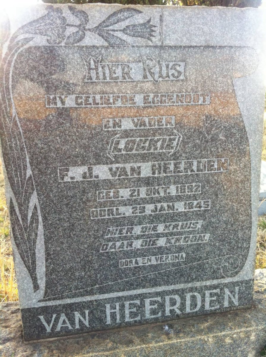 HEERDEN F.J., van 1892-1945