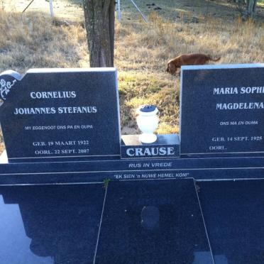 CRAUSE Cornelius Johannes Stefanus 1922-2007 &amp; Maria Sophia Magdalena 1925-