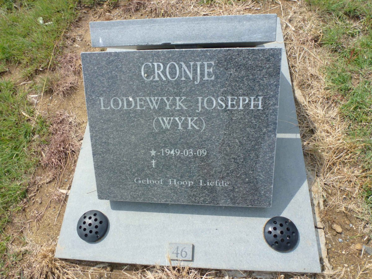 CRONJE Lodewyk Joseph 1949-