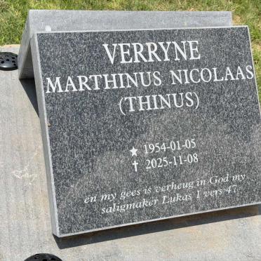 VERRYNE Marthinus Nicolaas 1954-2025
