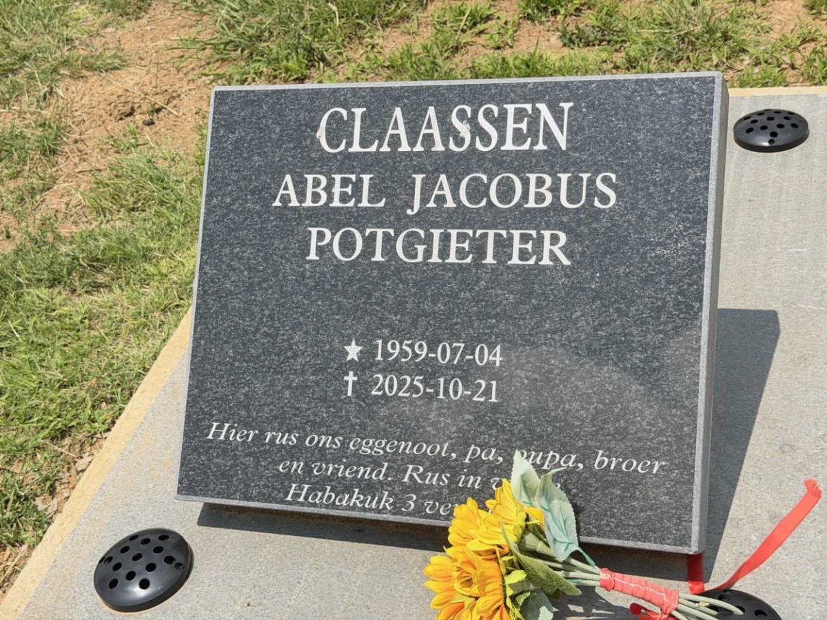 CLAASSEN Abel Jacobus Potgieter 1959-2025