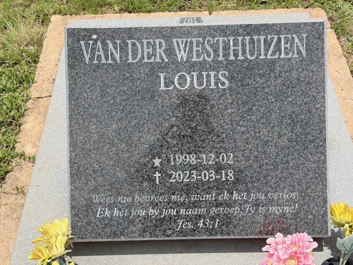 WESTHUIZEN Louis, van der 1998-2023