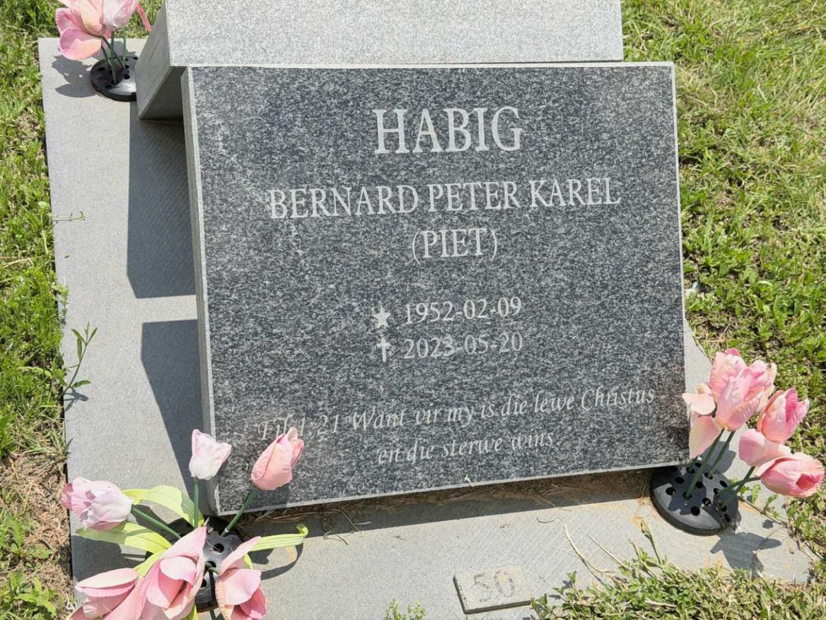 HABIG Bernard Peter Karel 1952-2023