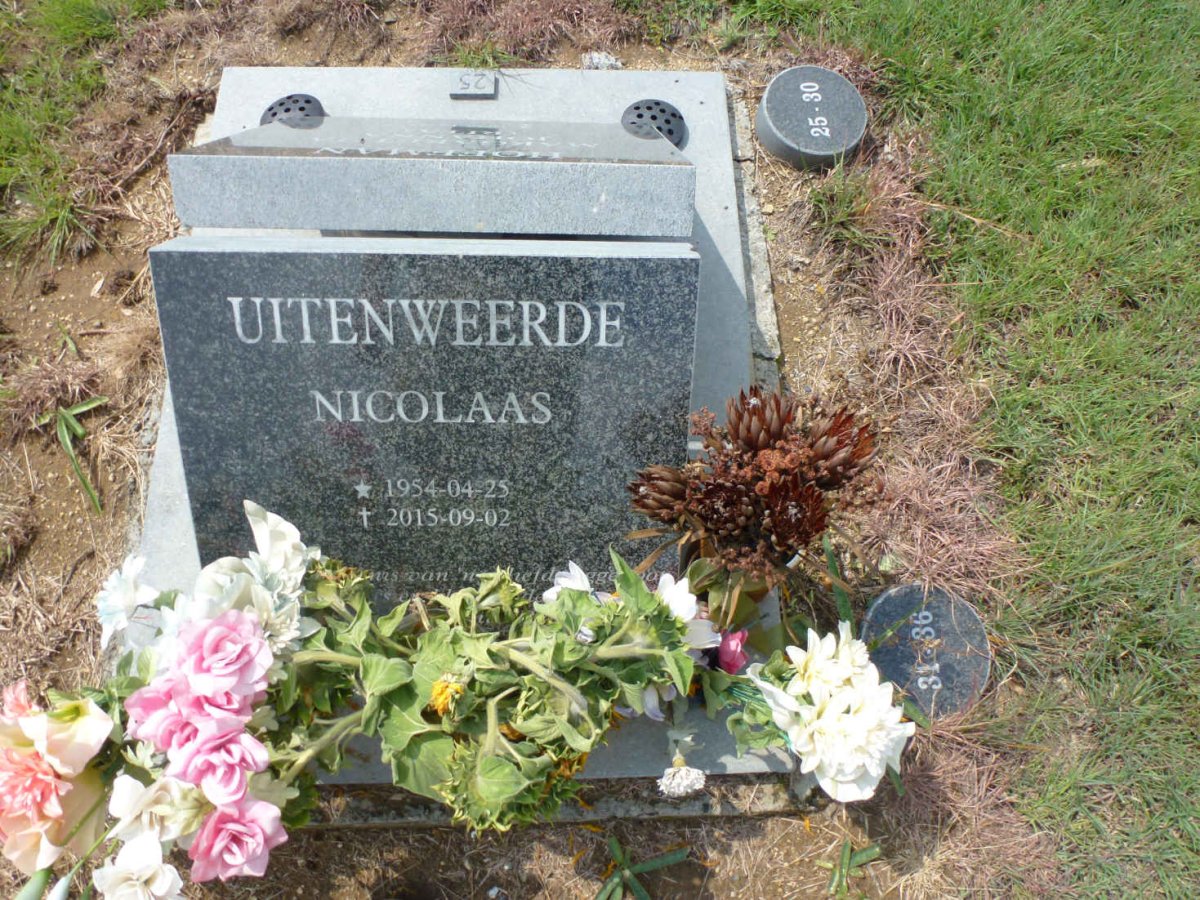 UITENWEERDE Nicolaas 1945-2015