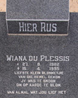 PLESSIS Wiana, du 1982-1995