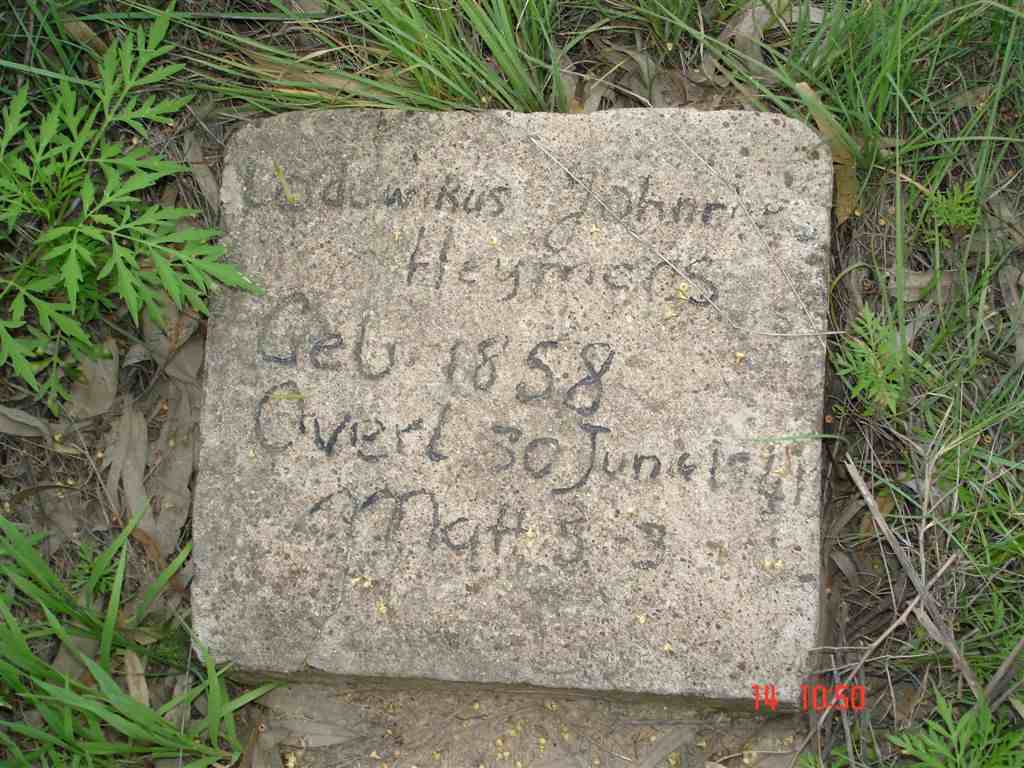 HEYMANS Lodewikus Johannes 1858-1941