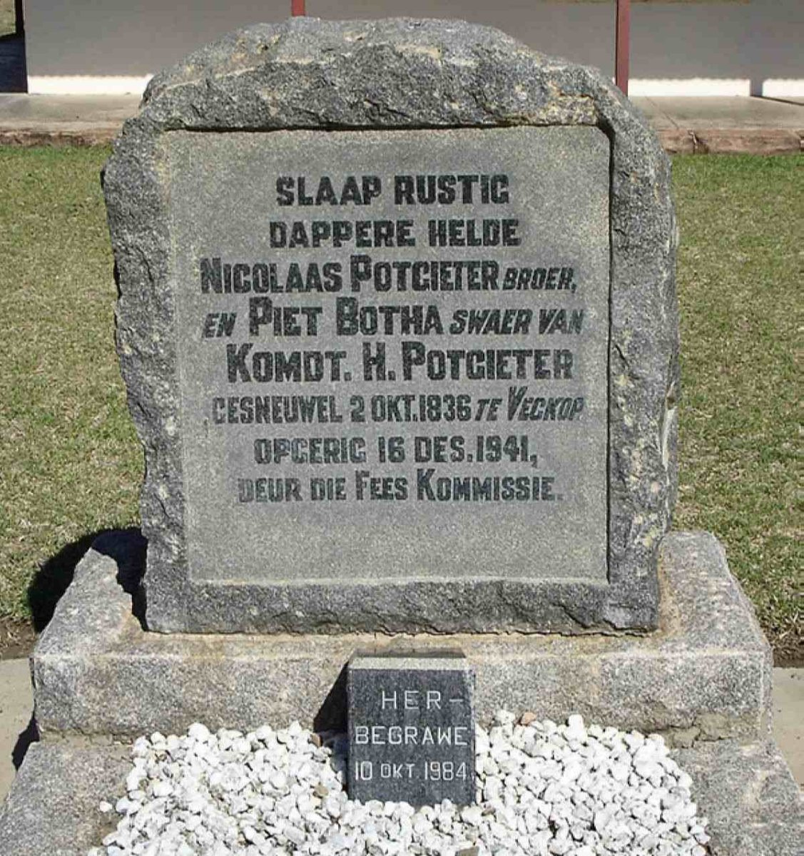 POTGIETER Nicolaas -1836 :: BOTHA Piet -1836
