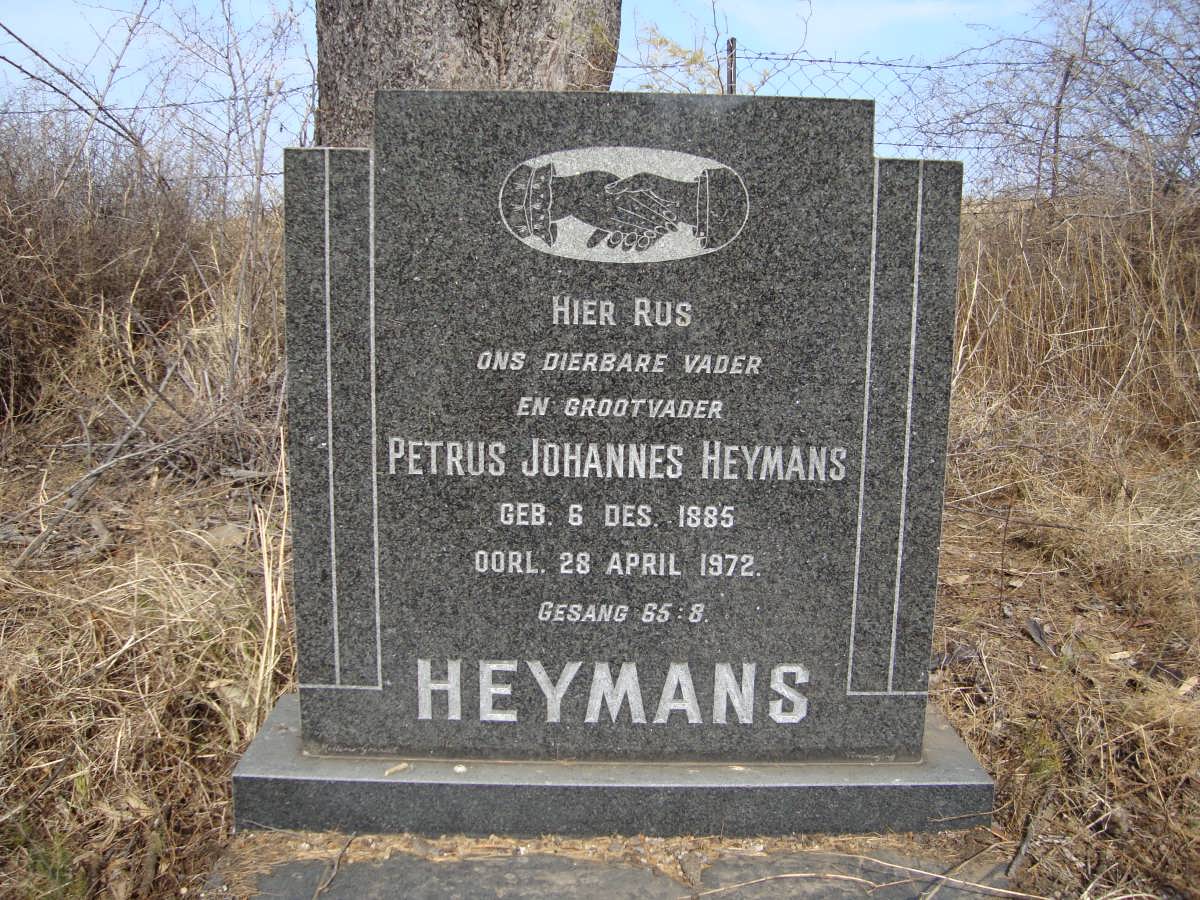 HEYMANS Petrus Johannes 1885-1972
