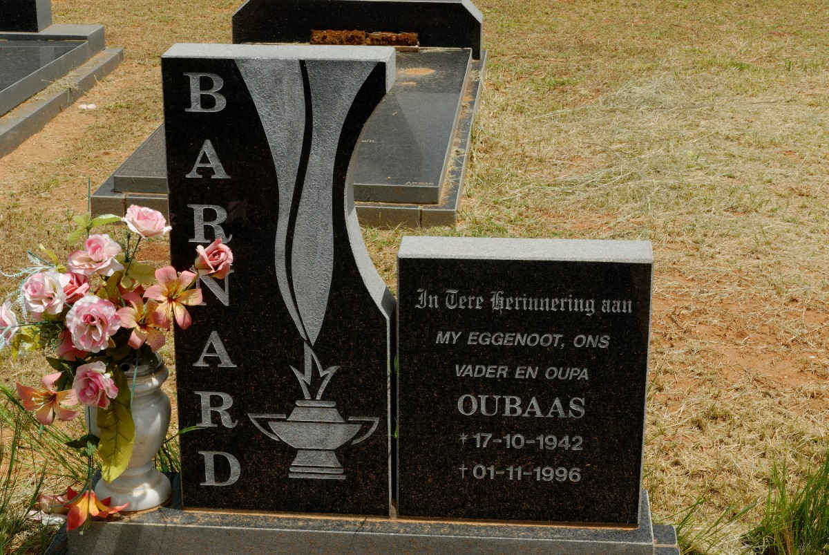 BARNARD Oubaas 1942-1996
