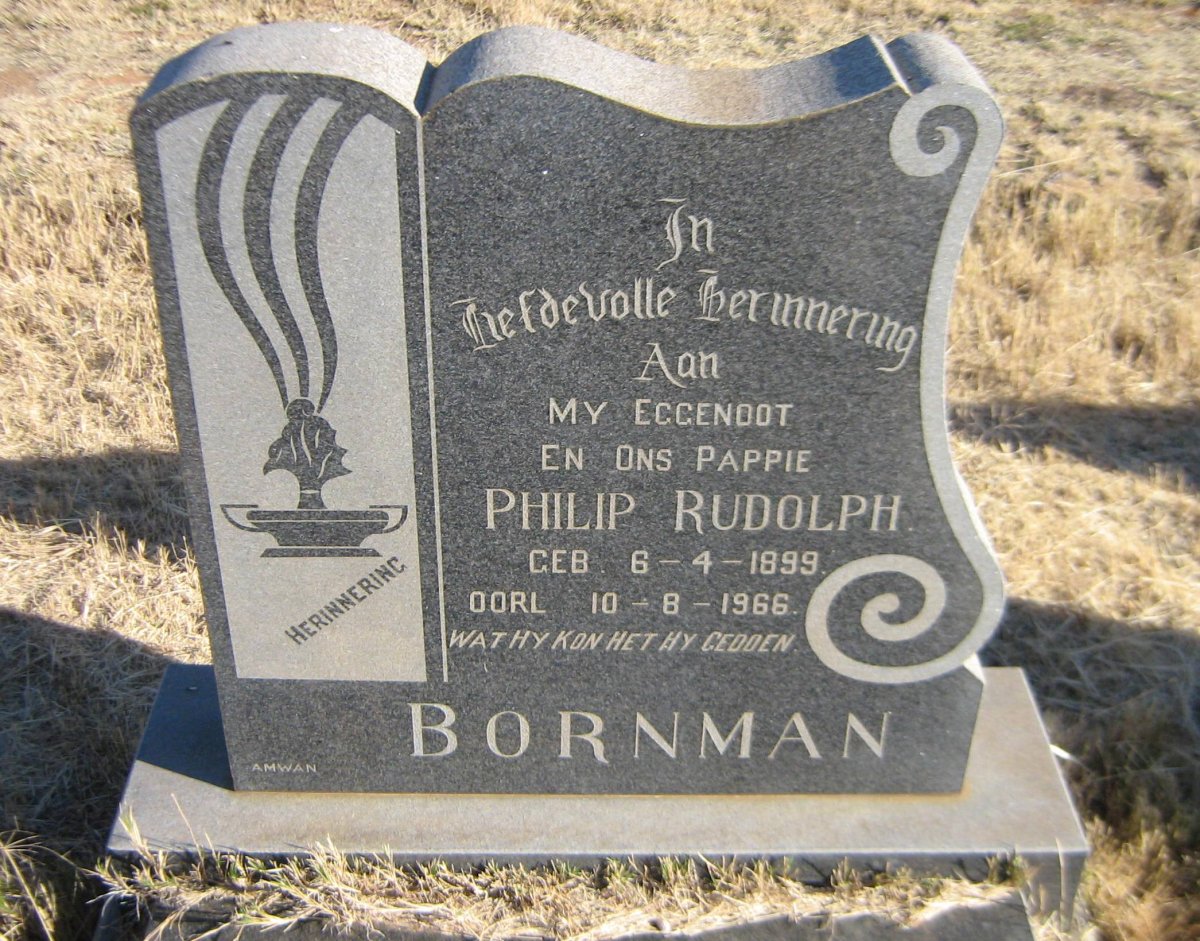 BORNMAN Philip Rudolph 1899-1966