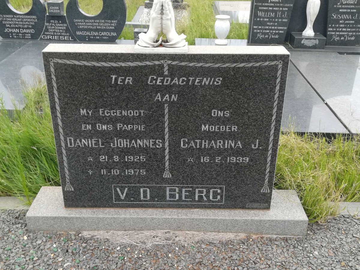 BERG Daniel Johannes, v.d. 1925-1975 &amp; Catharina J. 1939-
