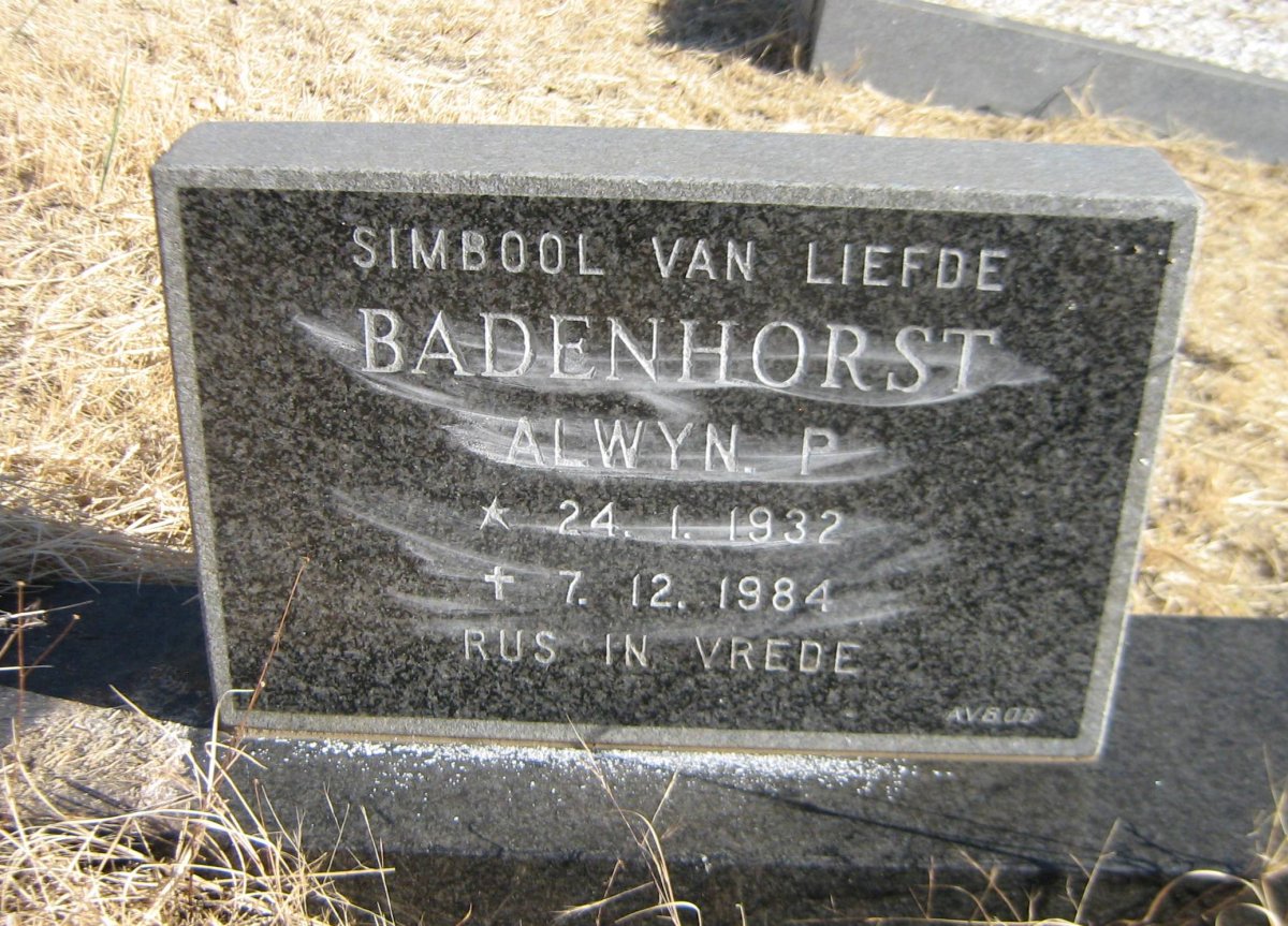 BADENHORST Alwyn P. 1932-1984