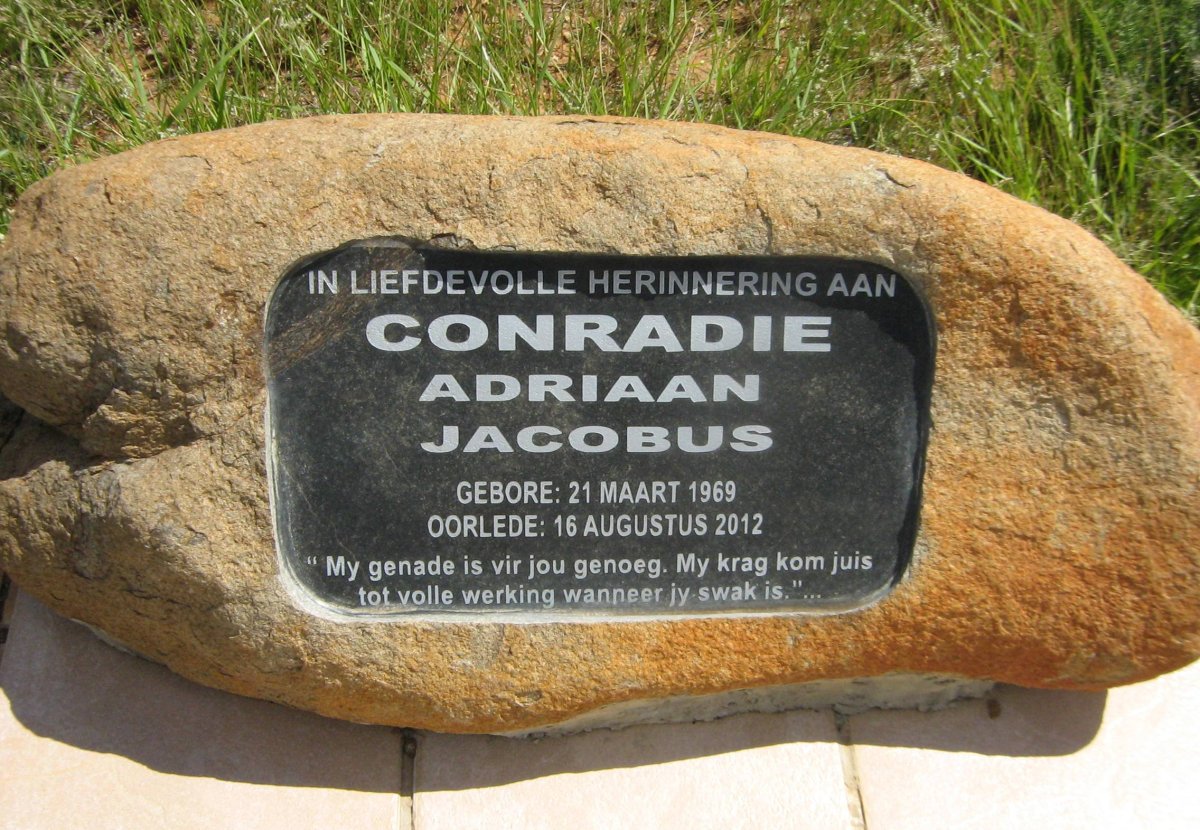 CONRADIE Adriaan Jacobus 1969-2012