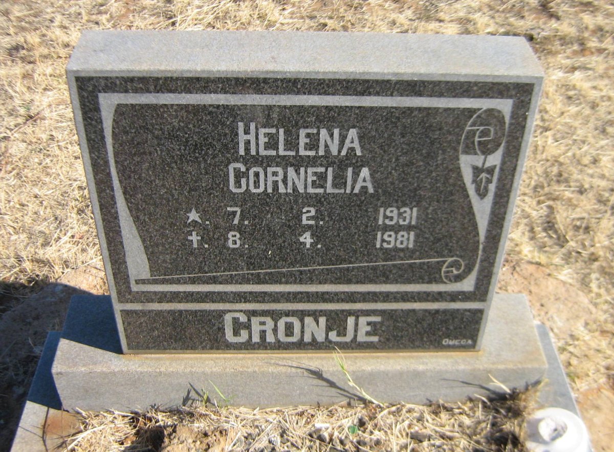 CRONJE Helena Cornelia 1931-1981