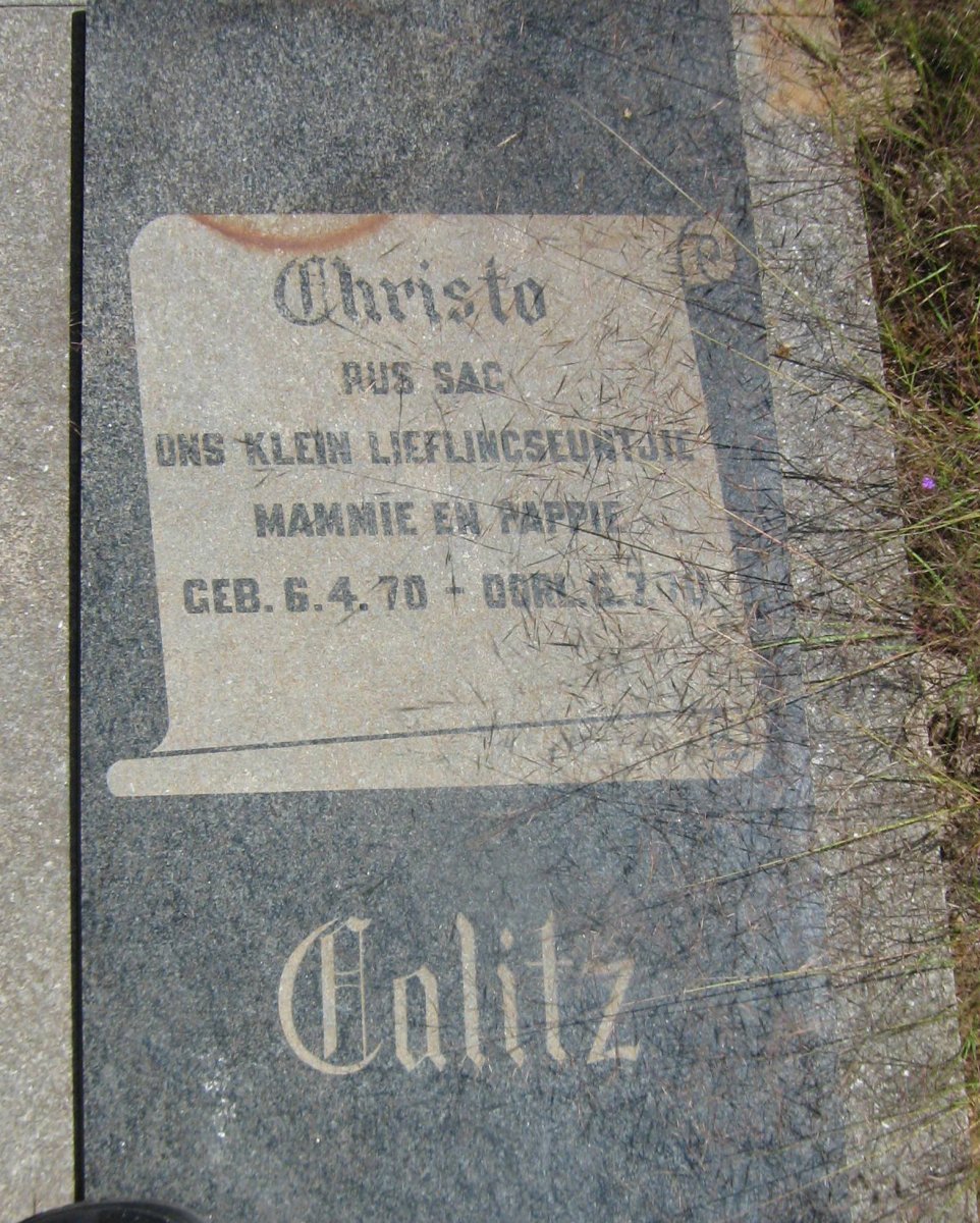CALITZ Christo 1970-1970