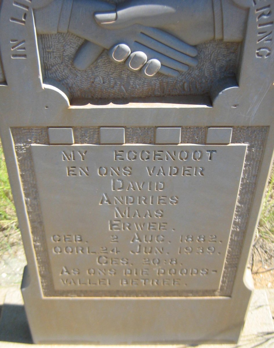 ERWEE David Andries Maas 1882-1939