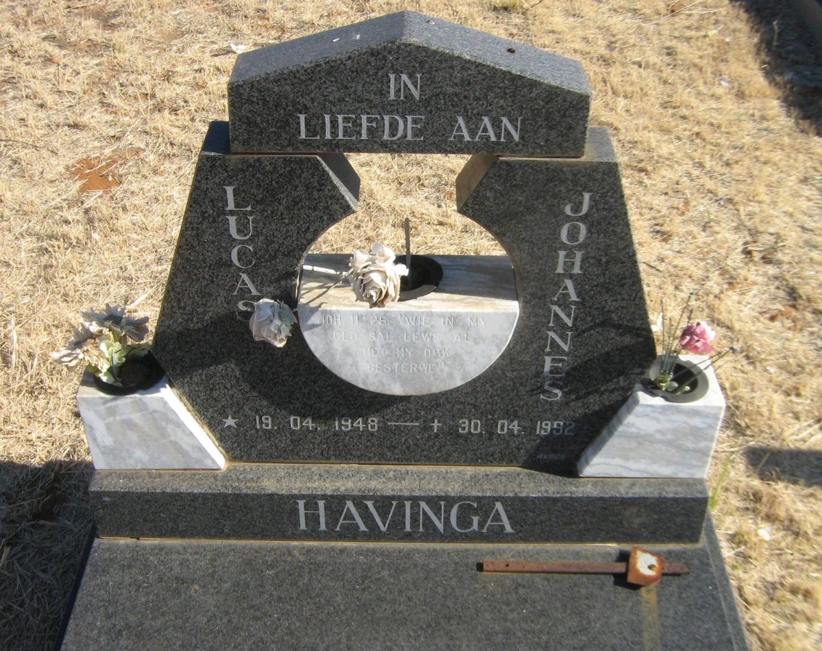 HAVINGA Lucas Johannes 1948-1992