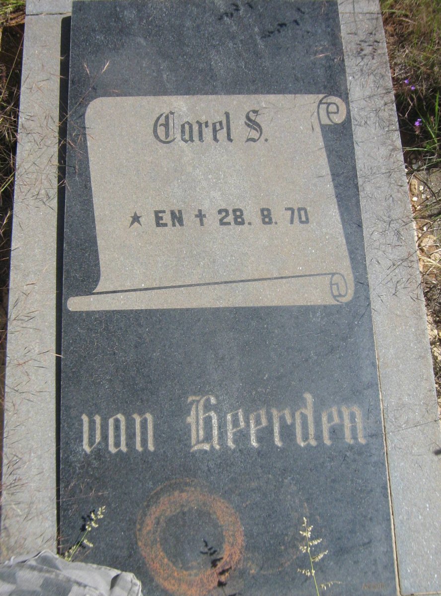 HEERDEN Carel S., van -1970