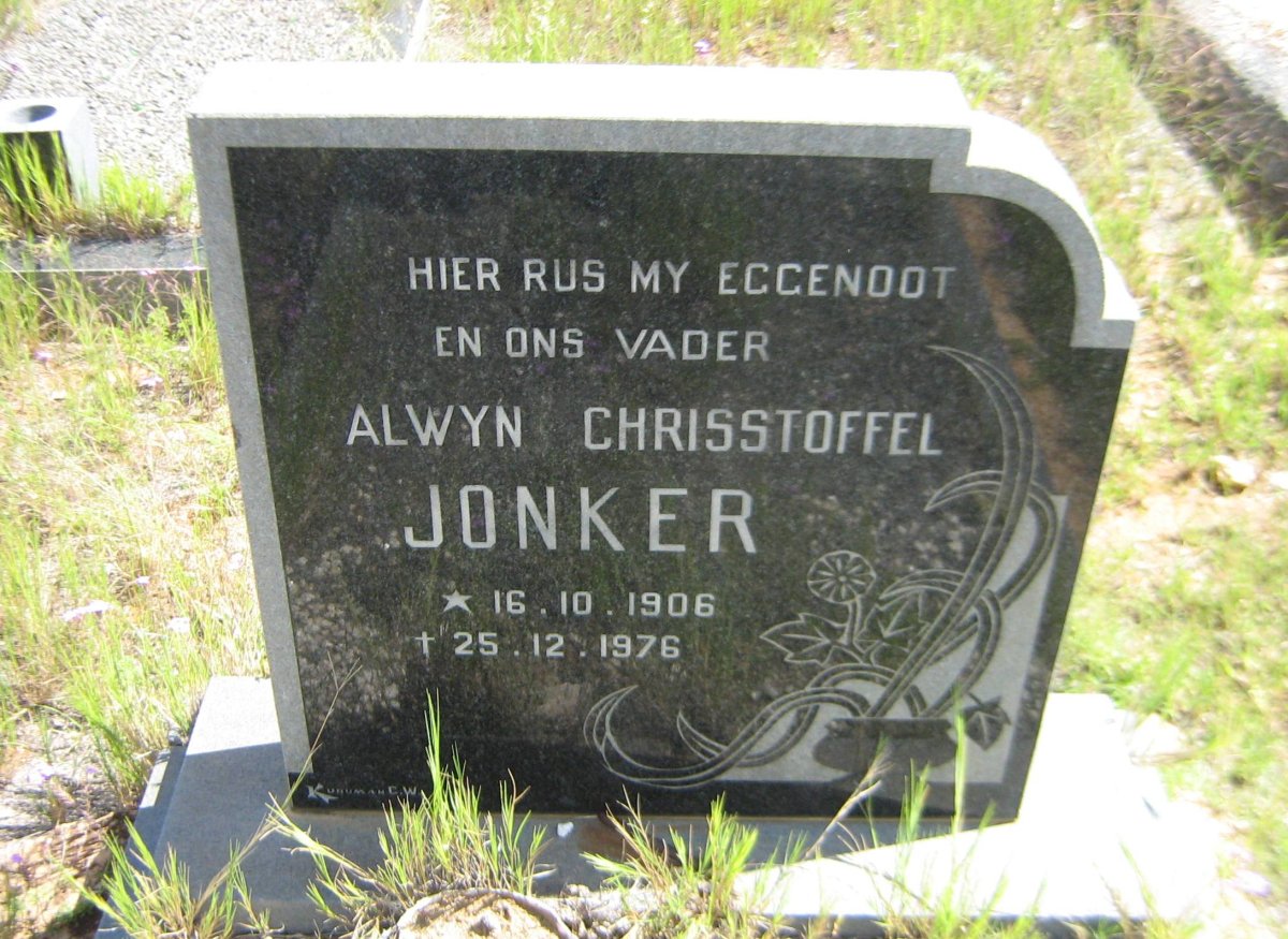 JONKER Alwyn Chrisstoffel 1906-1976