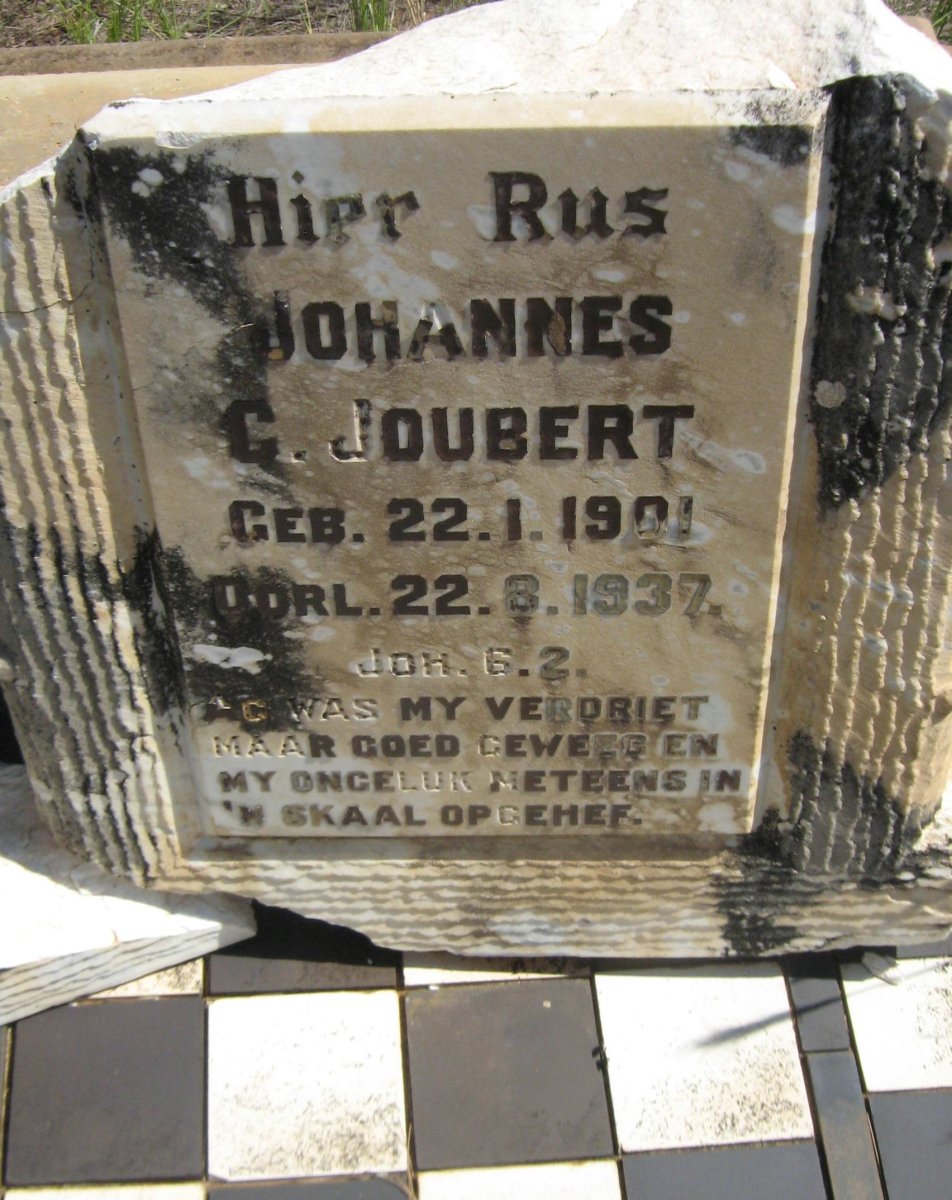 JOUBERT Johannes G. 1901-1937