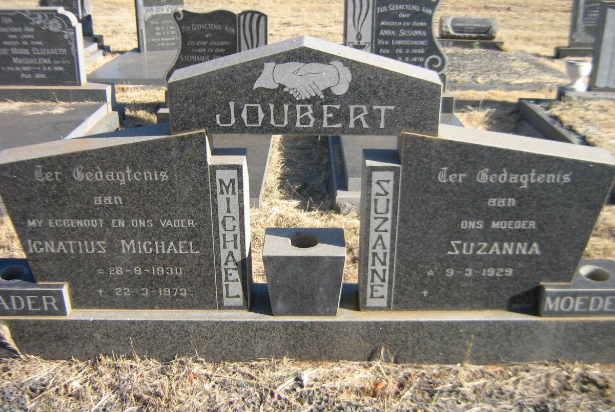 JOUBERT Ignatius Michael 1930-1973 &amp; Suzanna 1929-