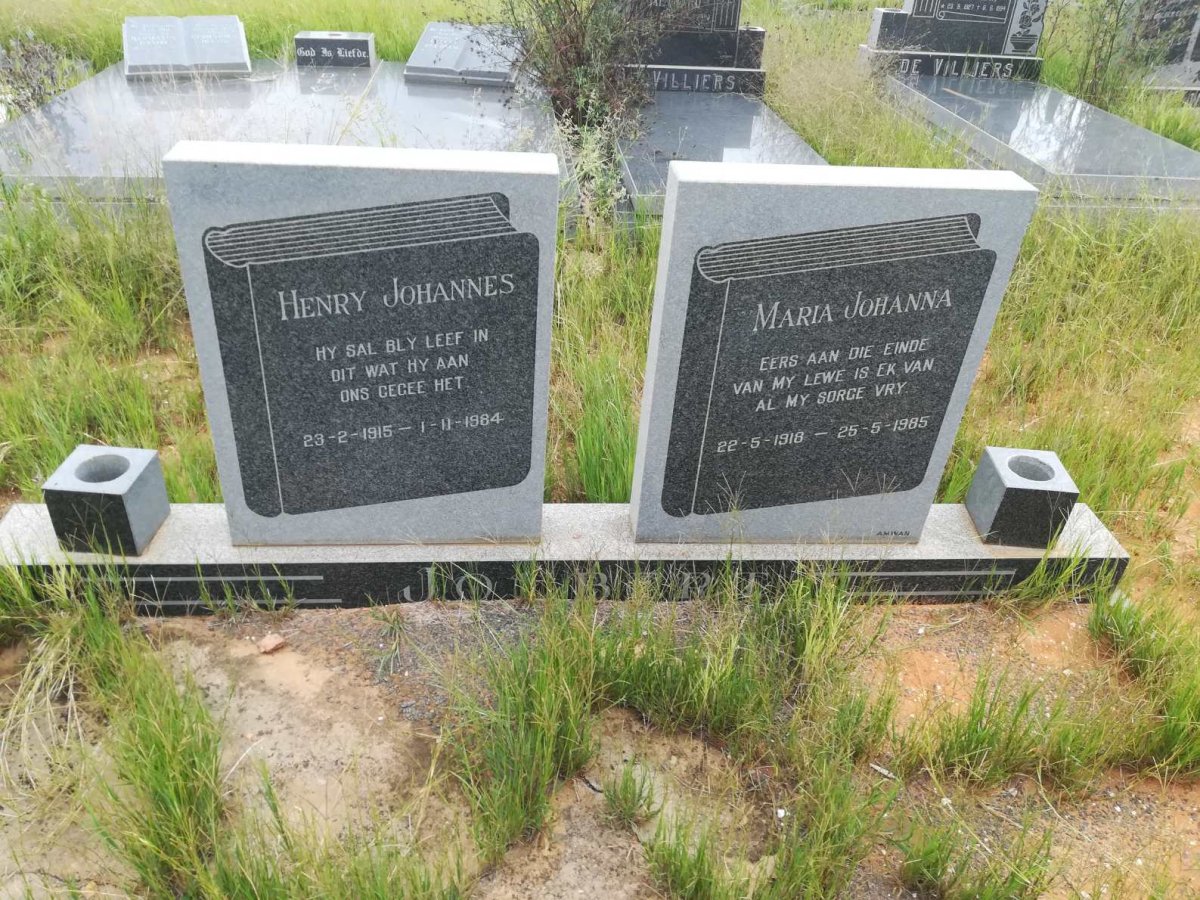 JOUBERT Henry Johannes 1915-1984 &amp; Maria Johanna 1918-1985