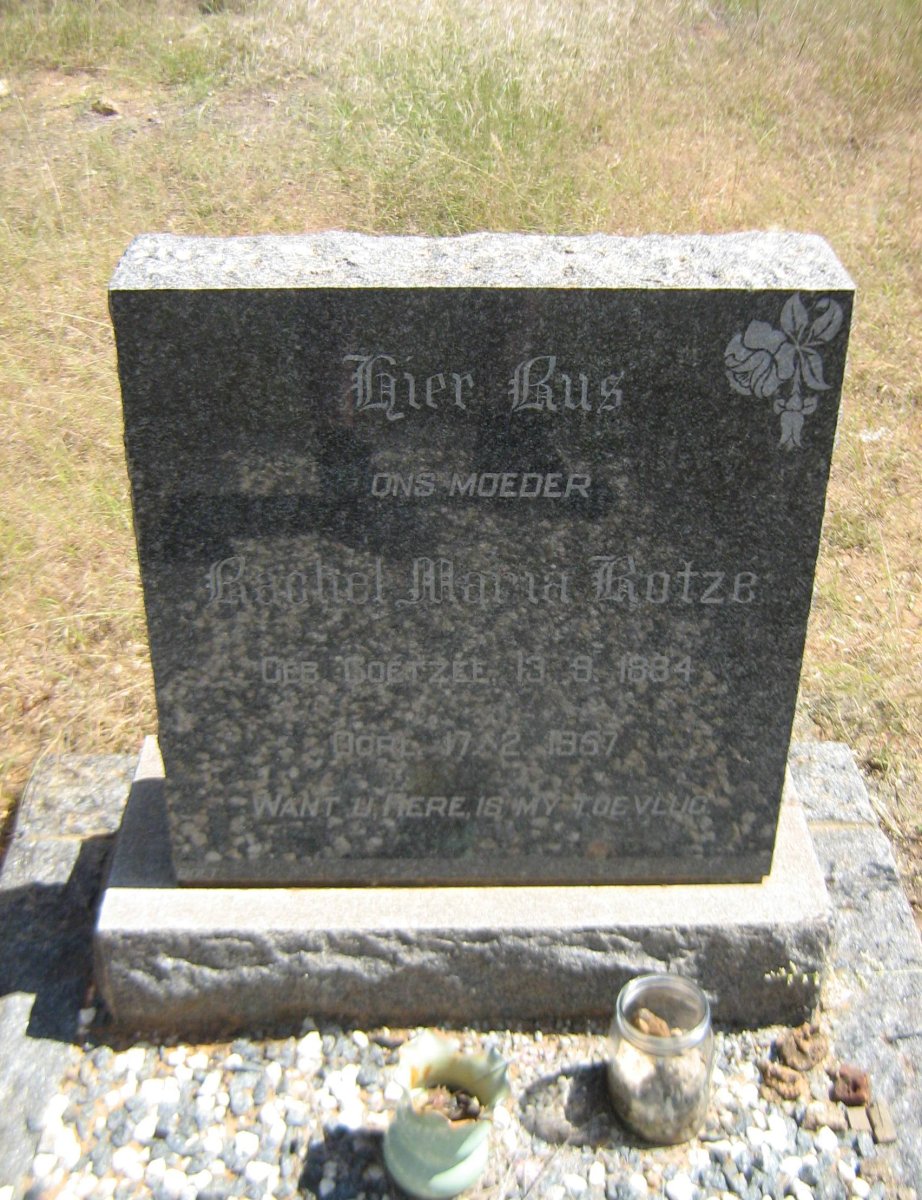 KOTZE Rachel Maria nee COETZEE 1884-1957