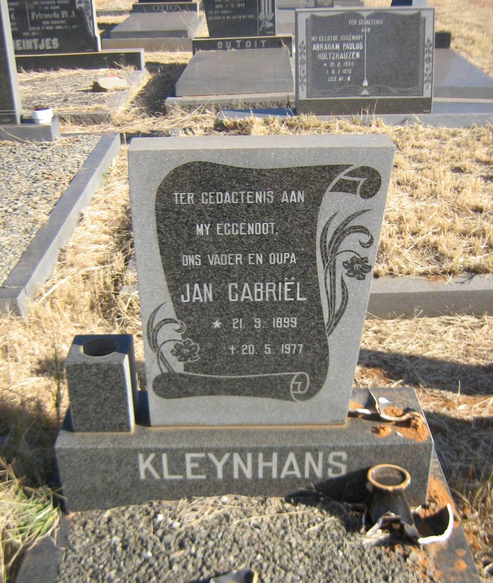 KLEYNHANS Jan Gabriël 1899-1977