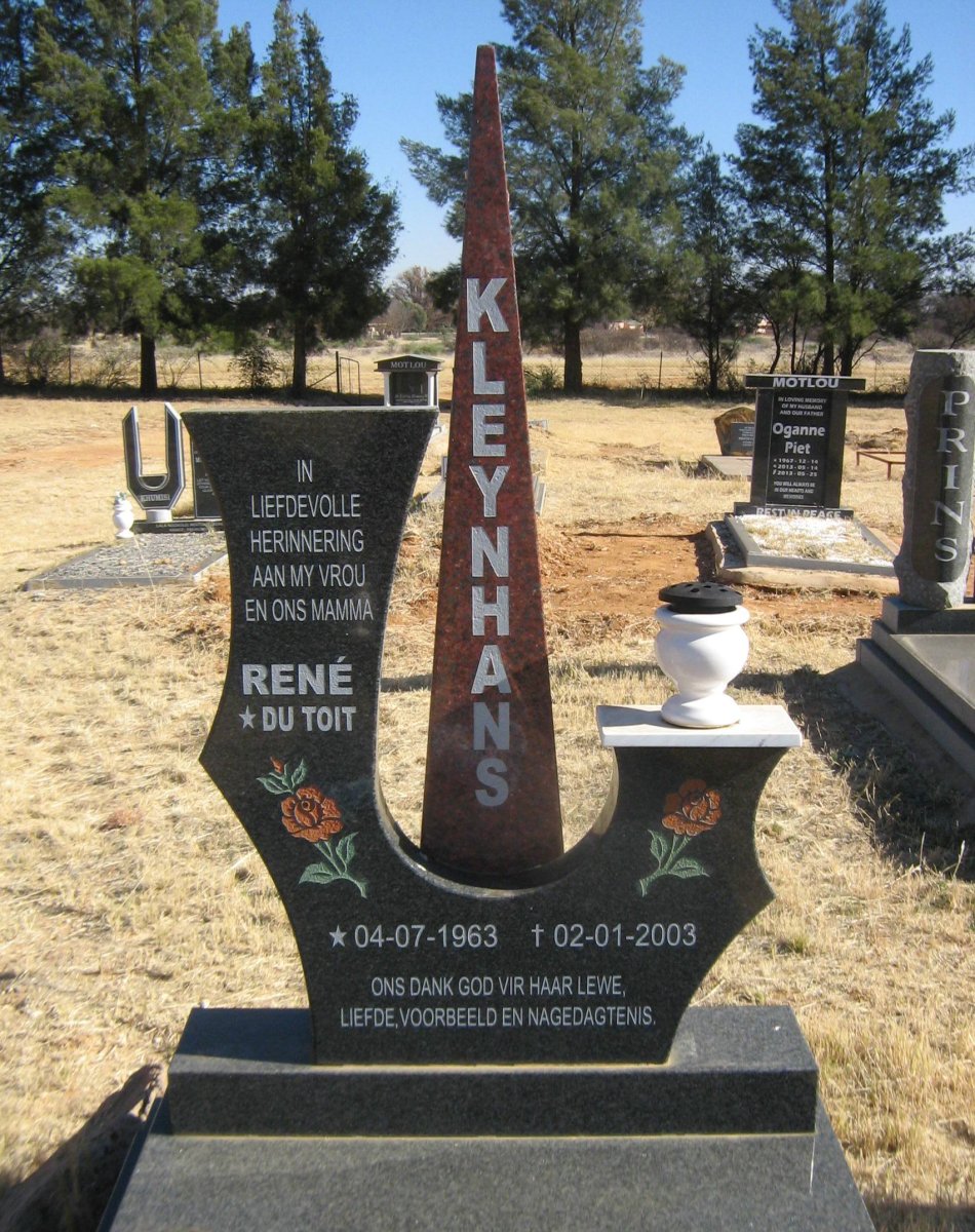 KLEYNHANS René nee DU TOIT 1963-2003