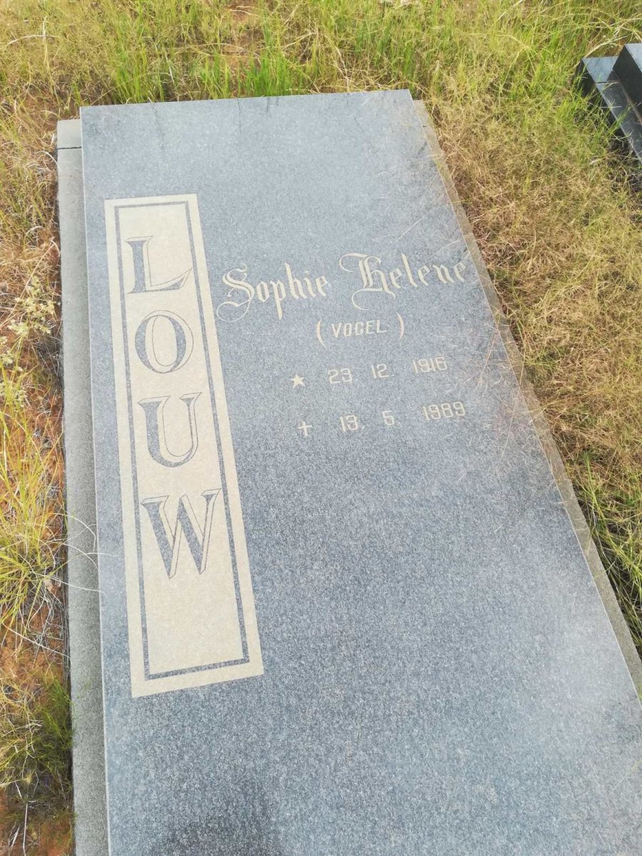 LOUW Sophie Helene nee VOGEL 1916-1989