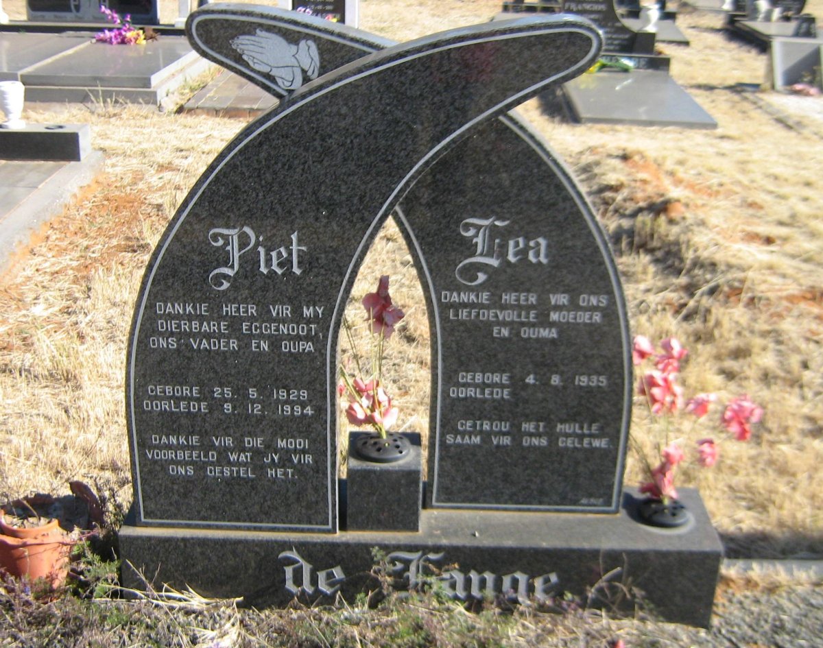 LANGE Piet, de 1929-1994 &amp; Lea 1935-