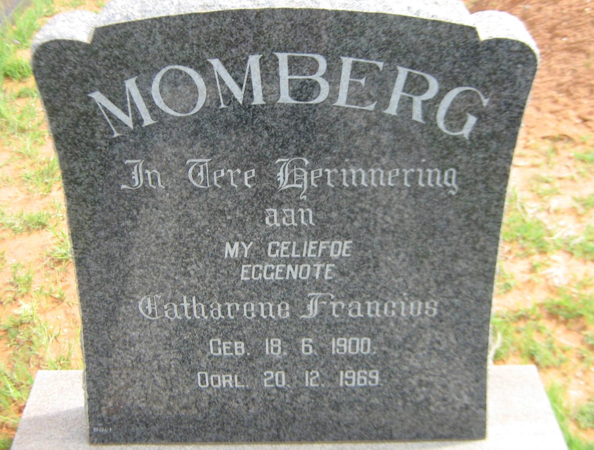 MOMBERG Catharene Francios 1900-1969