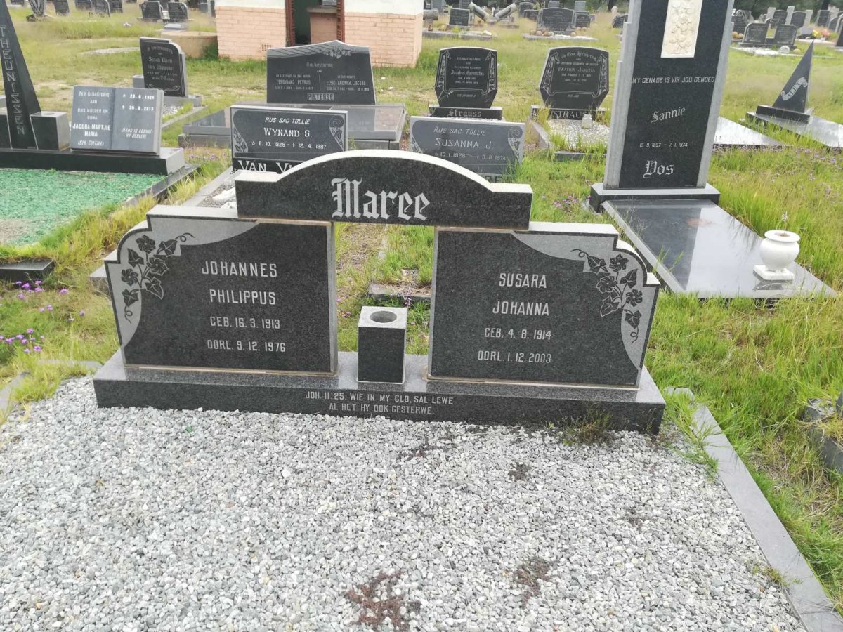 MAREE Johannes Philippus 1913-1976 &amp; Susara Johanna 1914-2003