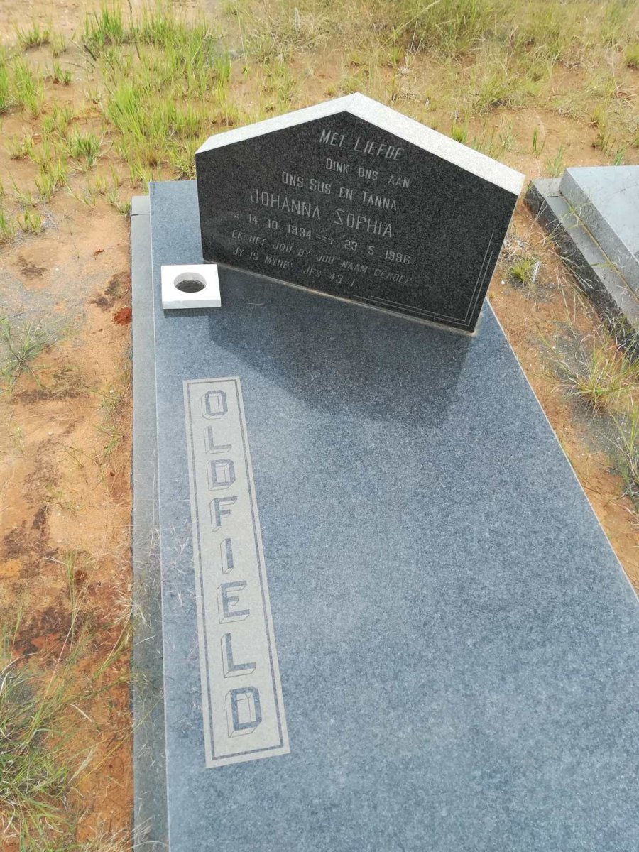 OLDFIELD Johanna Sophia 1934-1986