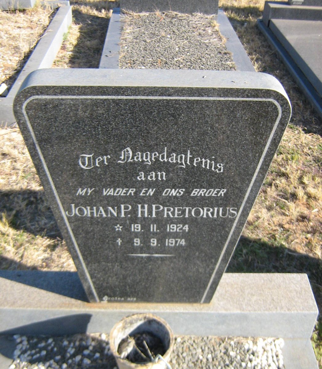 PRETORIUS Johan P.H. 1924-1974