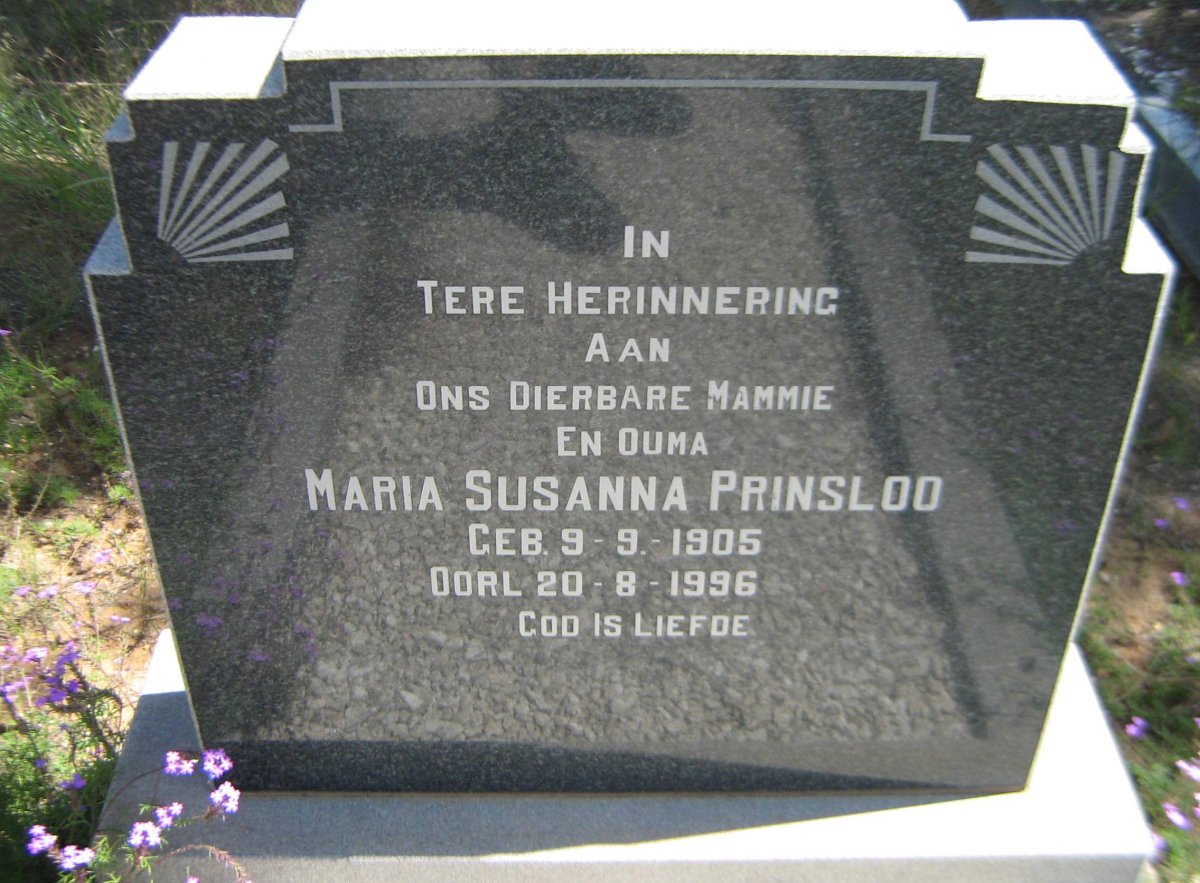 PRINSLOO Maria Susanna 1905-1996