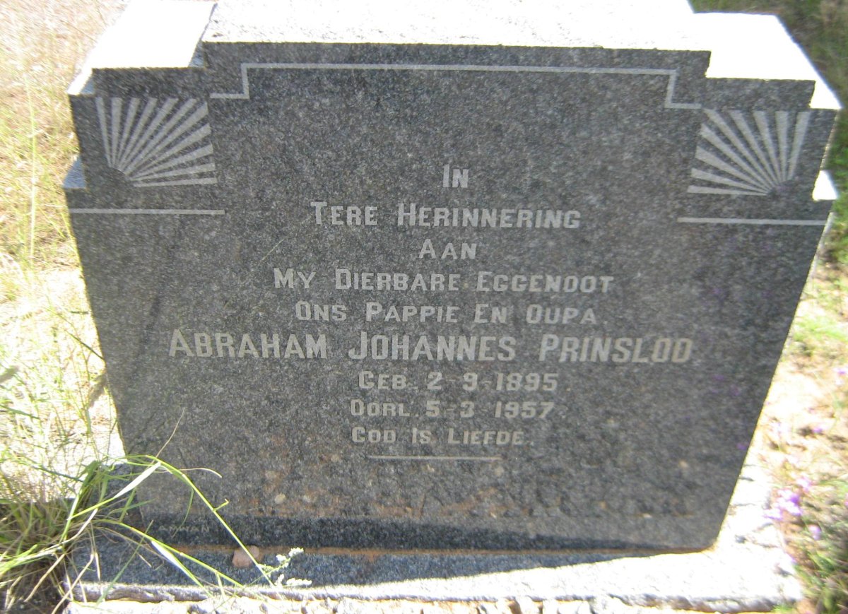 PRINSLOO Abraham Johannes 1895-1957