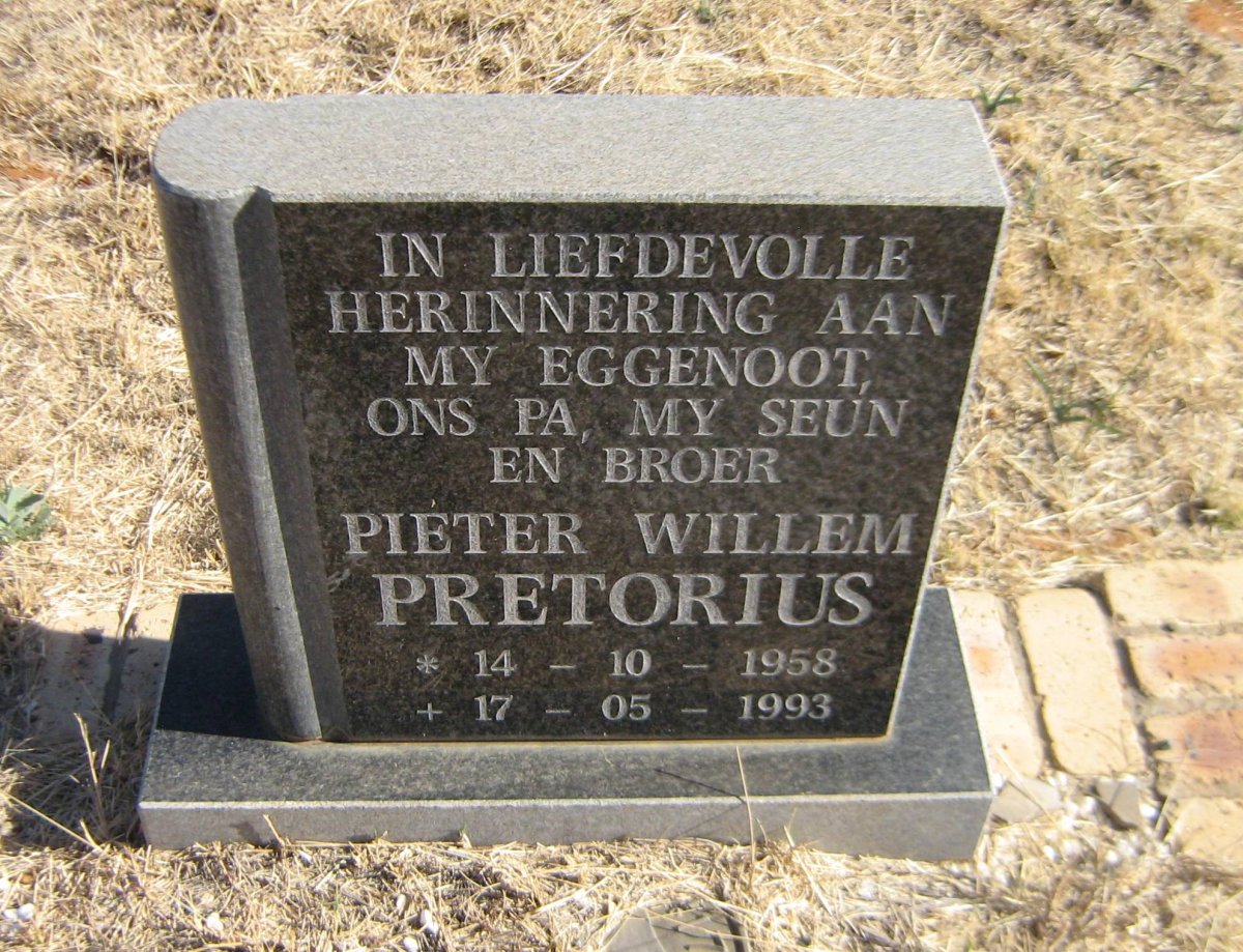 PRETORIUS Pieter Willem 1958-1993