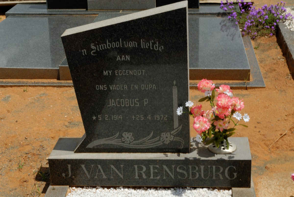 RENSBURG Jacobus P., Janse van 1914-1972