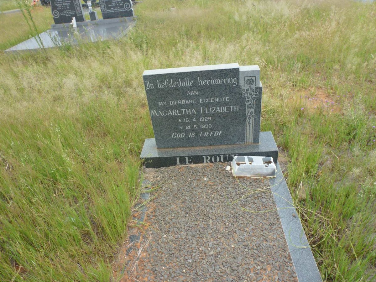 ROUX Magaretha Elizabeth, le 1929-1990