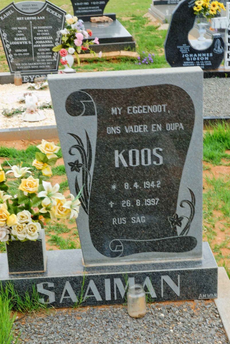 SAAIMAN Koos 1942-1997