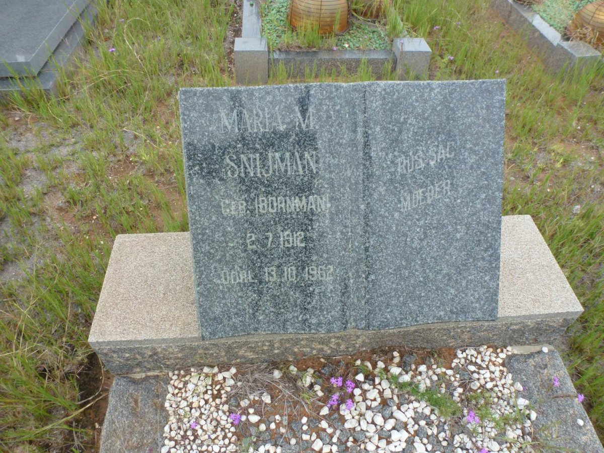 SNIJMAN Maria M. nee BORNMAN 1912-1962