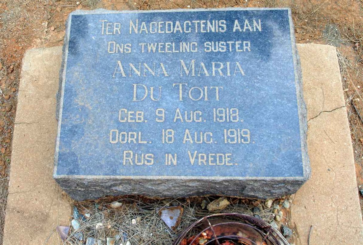 TOIT Anna Maria, du 1918-1919