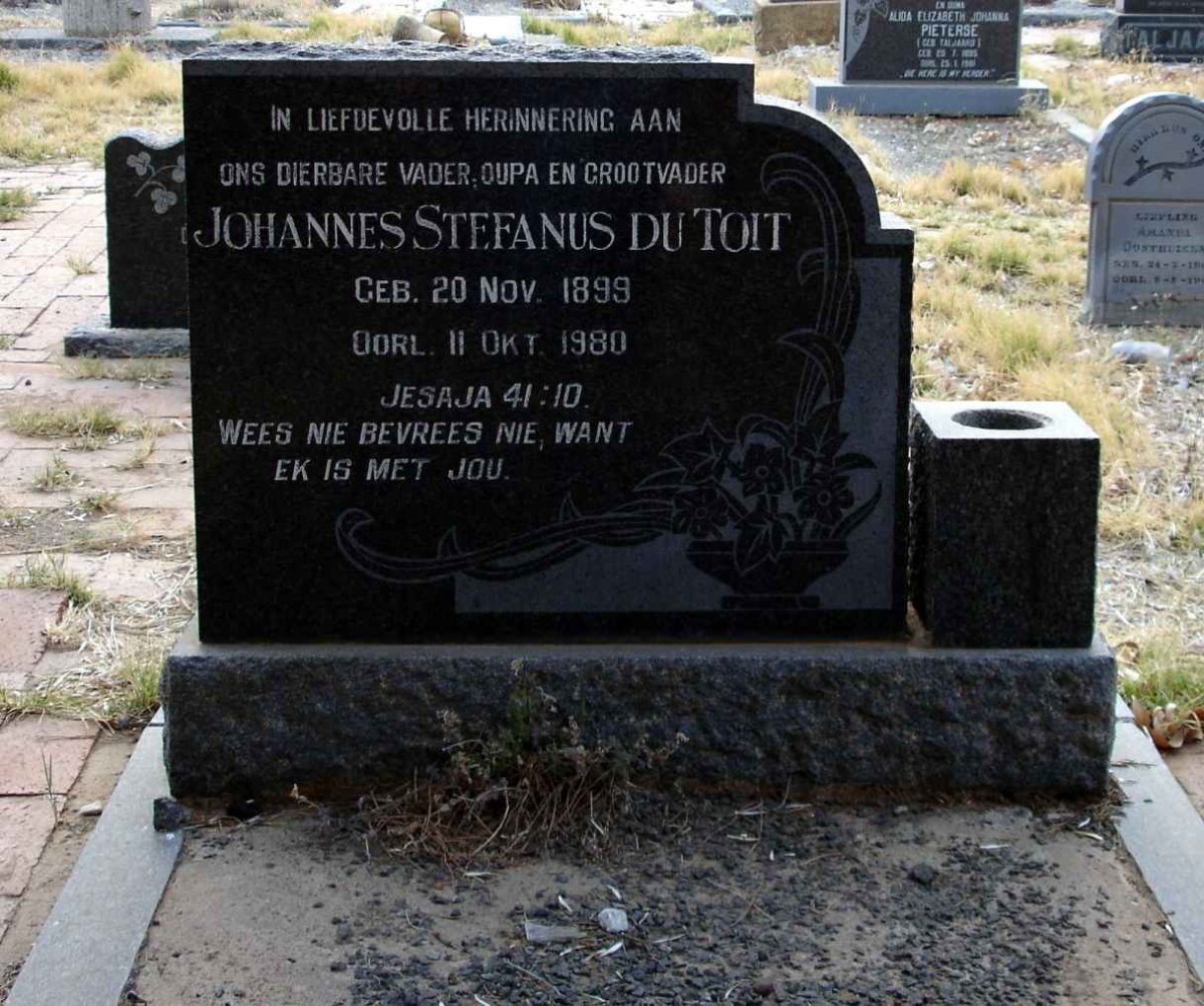 TOIT Johannes Stefanus, du 1899-1980
