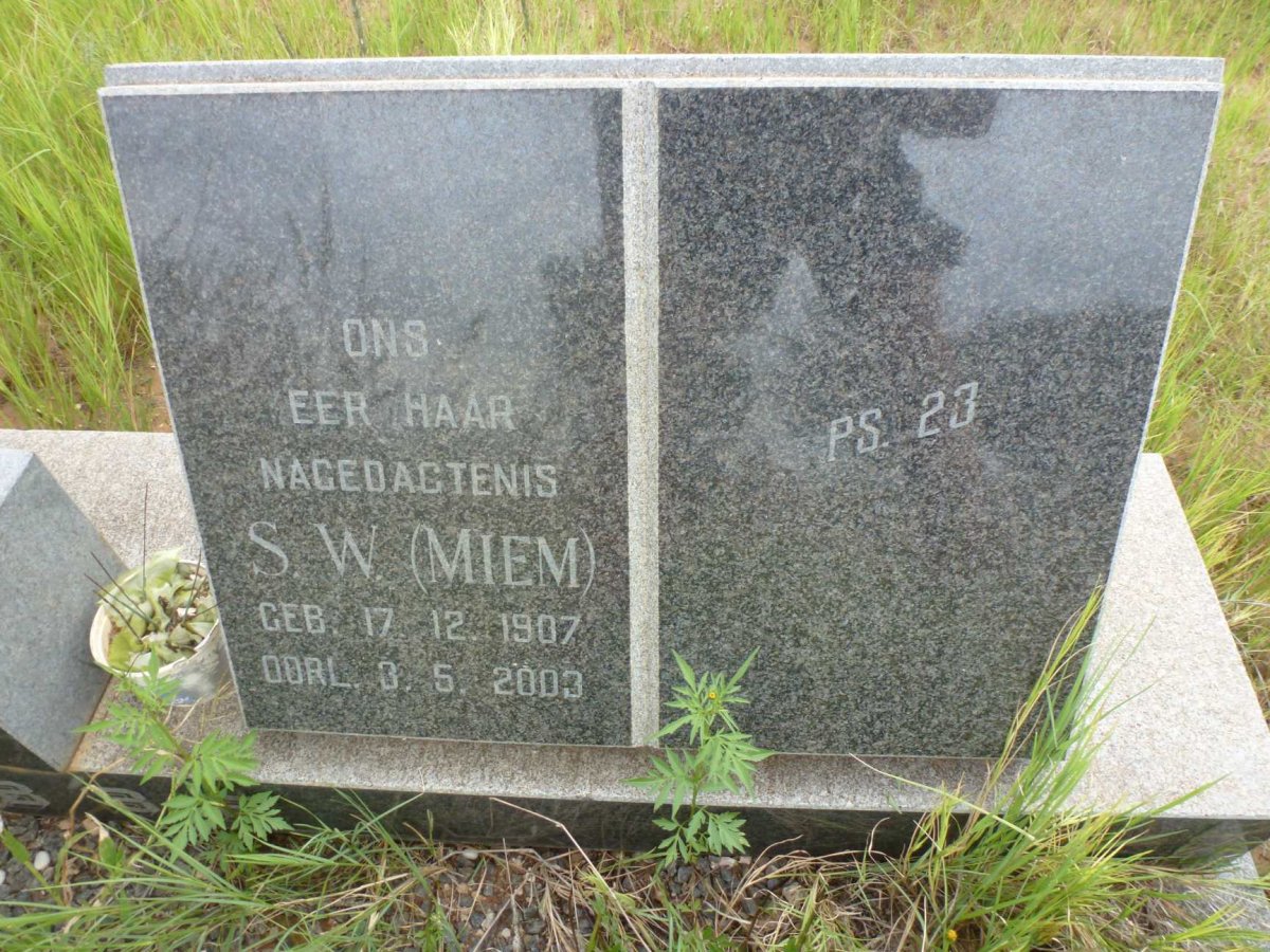 ? S.W. 1907-2003