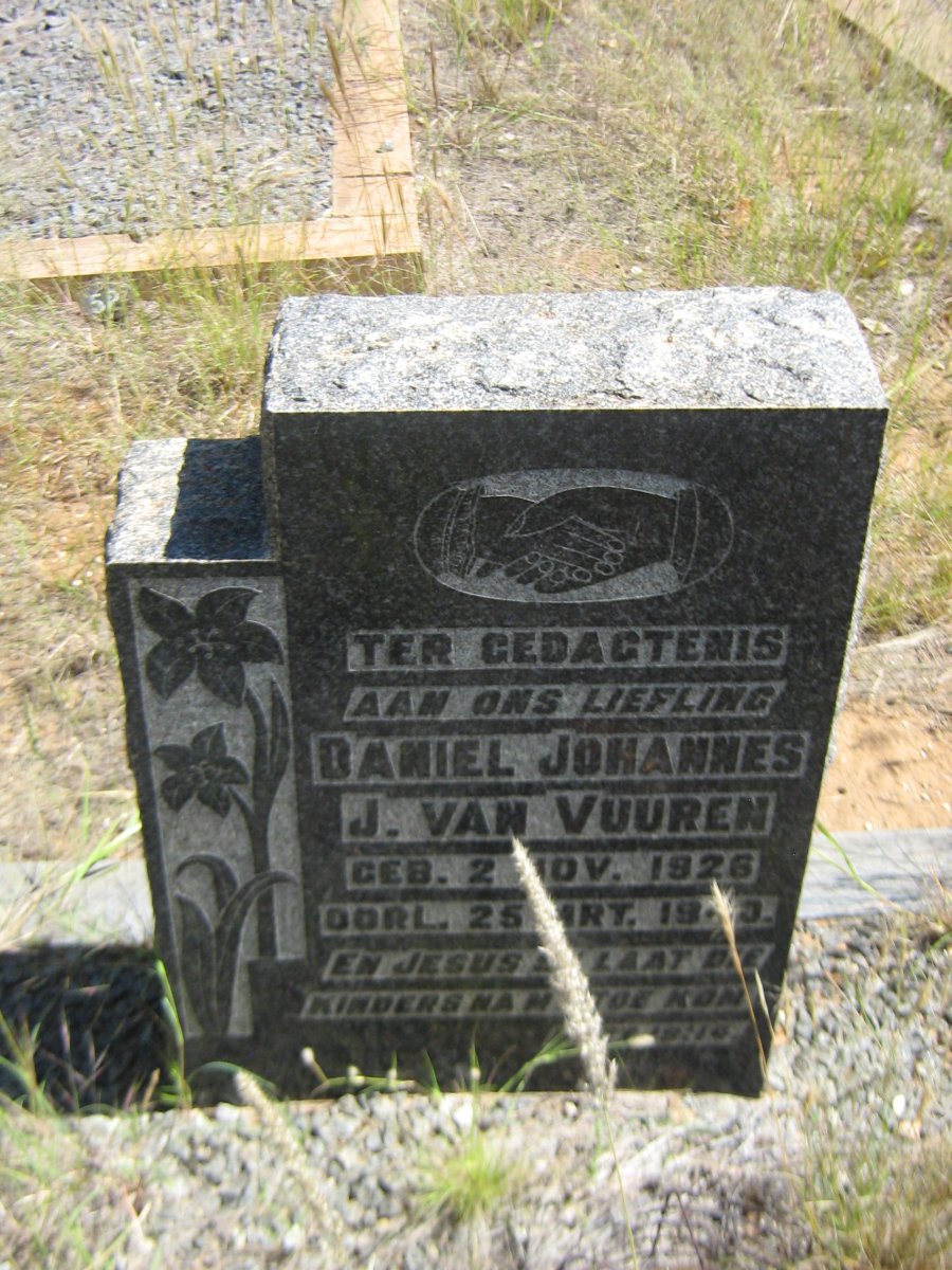 VUUREN Daniel Johannes, J. van 1926-1943